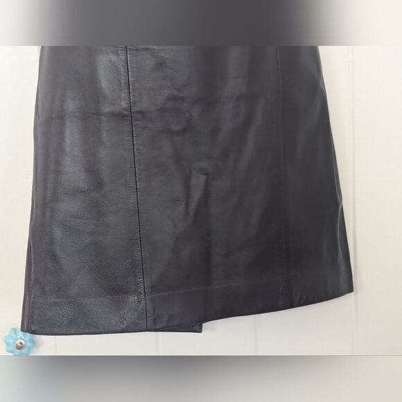 Talbots Leather Skirt Whimsigoth Quiet Luxury Dark Academia Feminine 2P NWOT - Picture 4 of 9